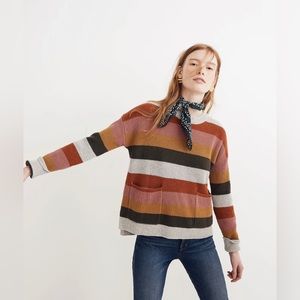 Madewell Patch Pocket Pullover Sweater in Walton Stripe